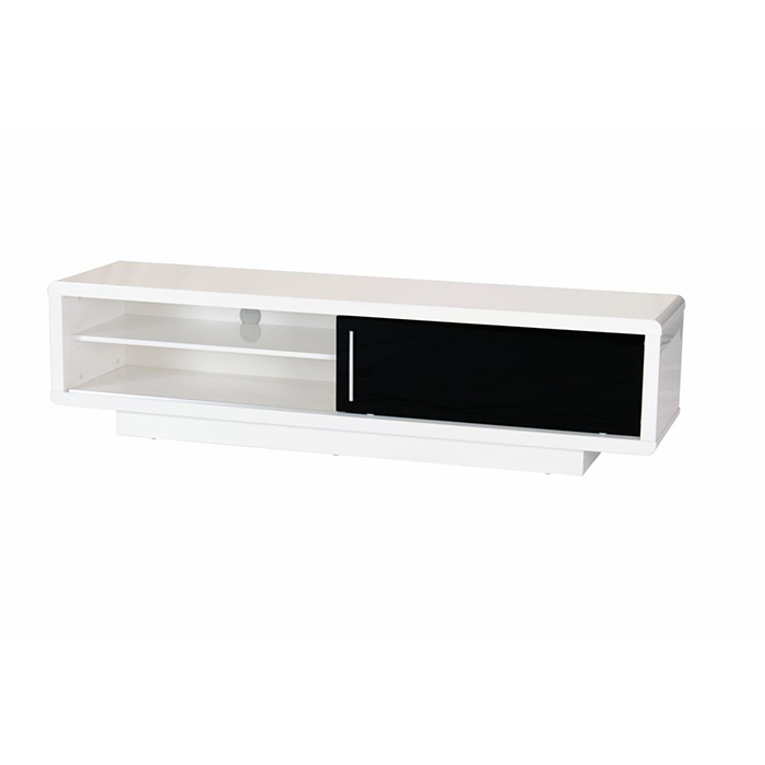 Newham High Gloss Tv Unit In Black Or White - Click Image to Close